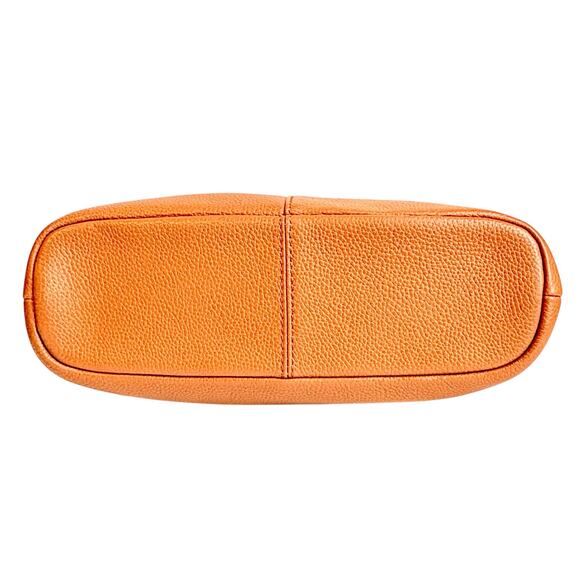 Radley London Leather Crossbody Bag - Soft Caramel Brown Pebbled Leather - Sz M - Picture 8 of 14